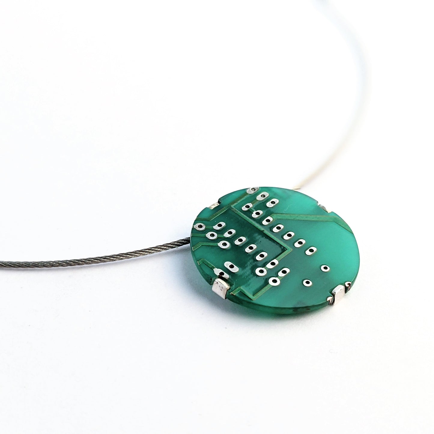 Sterling Silver Circuit Board Necklace