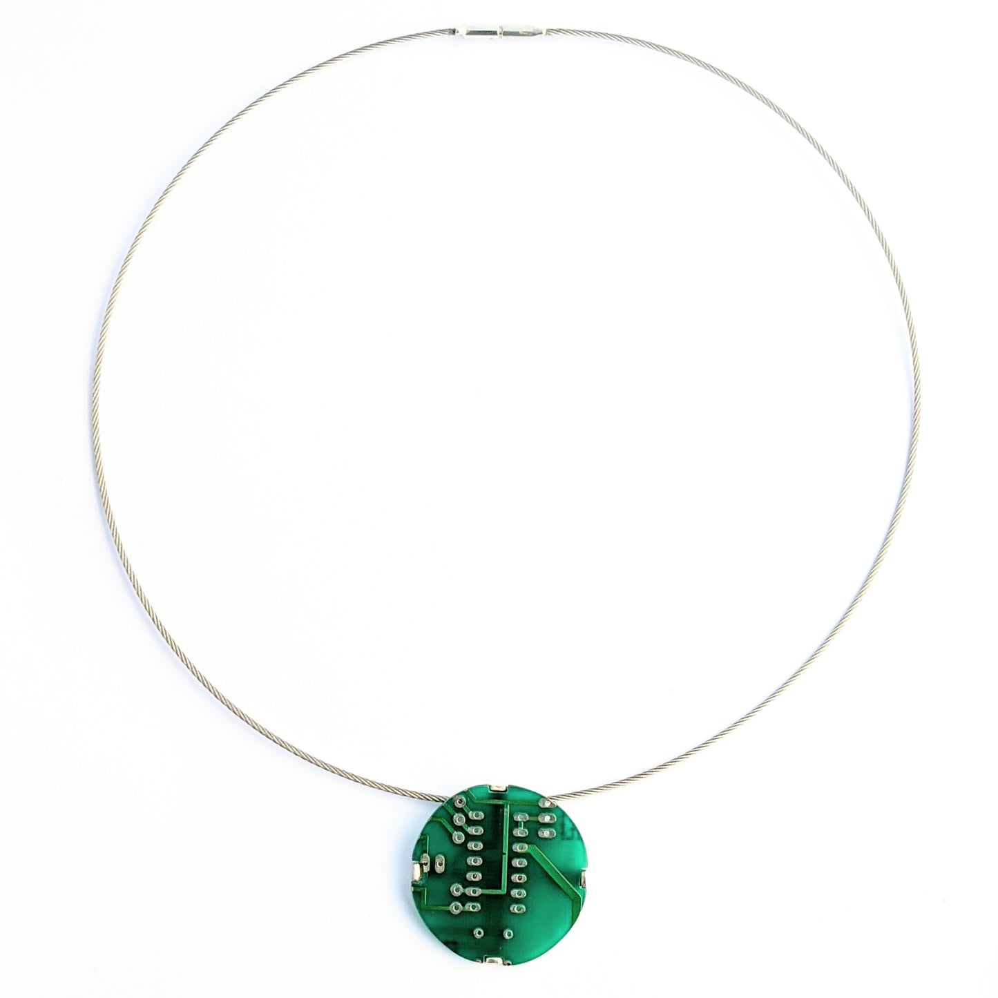 Sterling Silver Circuit Board Necklace