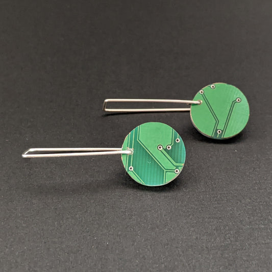 Epoch Sustainable Jewellery - Earrings made from Sterling Silver and Computer Circuit Boards