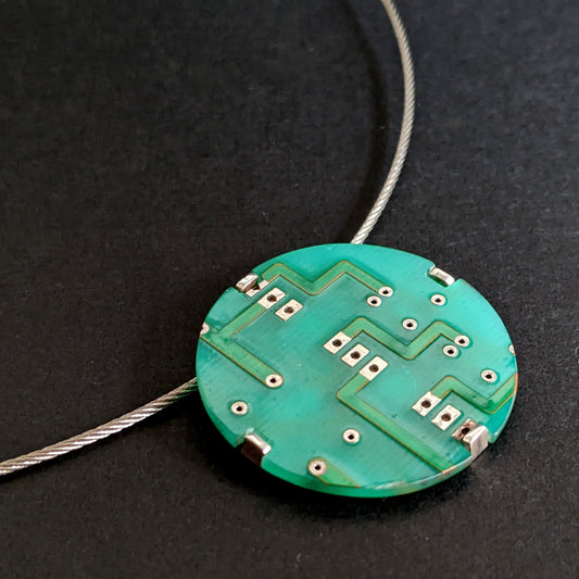 Sterling Silver Circuit Board Necklace