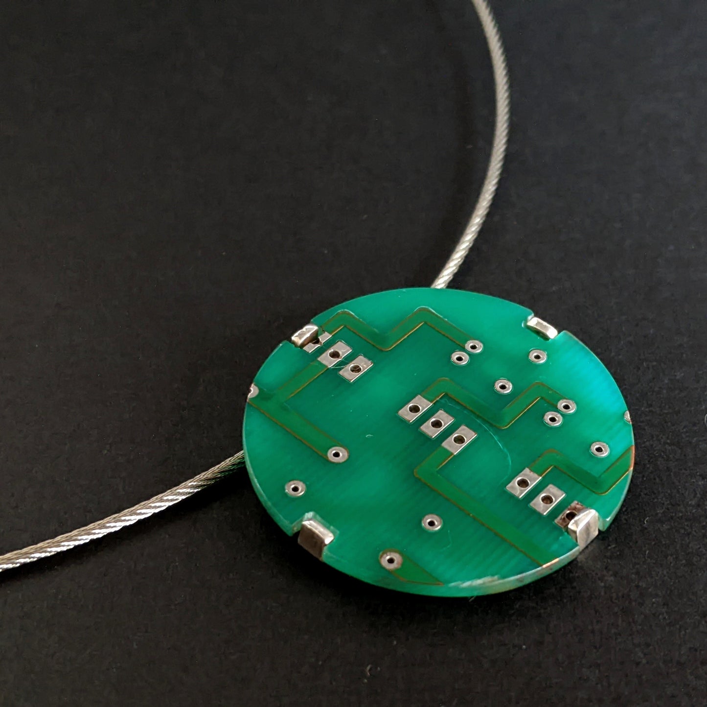 Sterling Silver Circuit Board Necklace