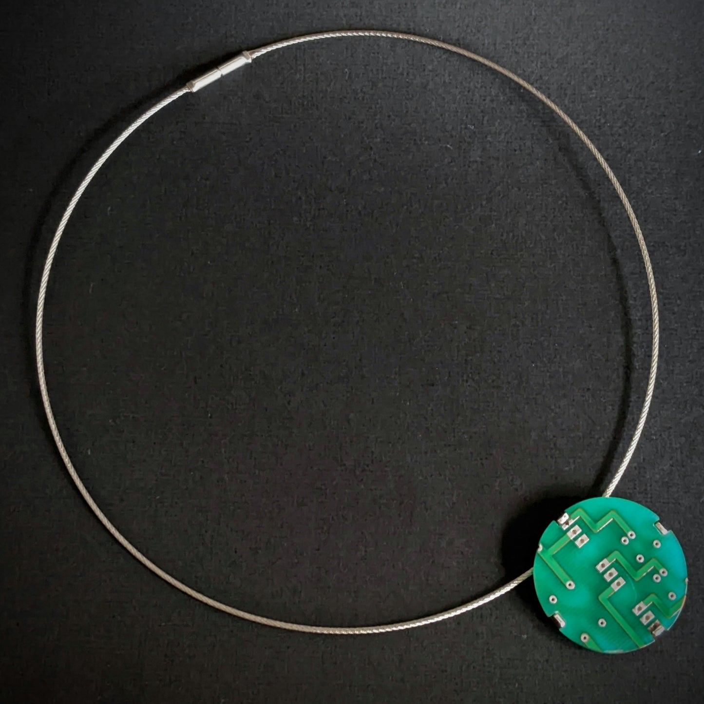 Sterling Silver Circuit Board Necklace